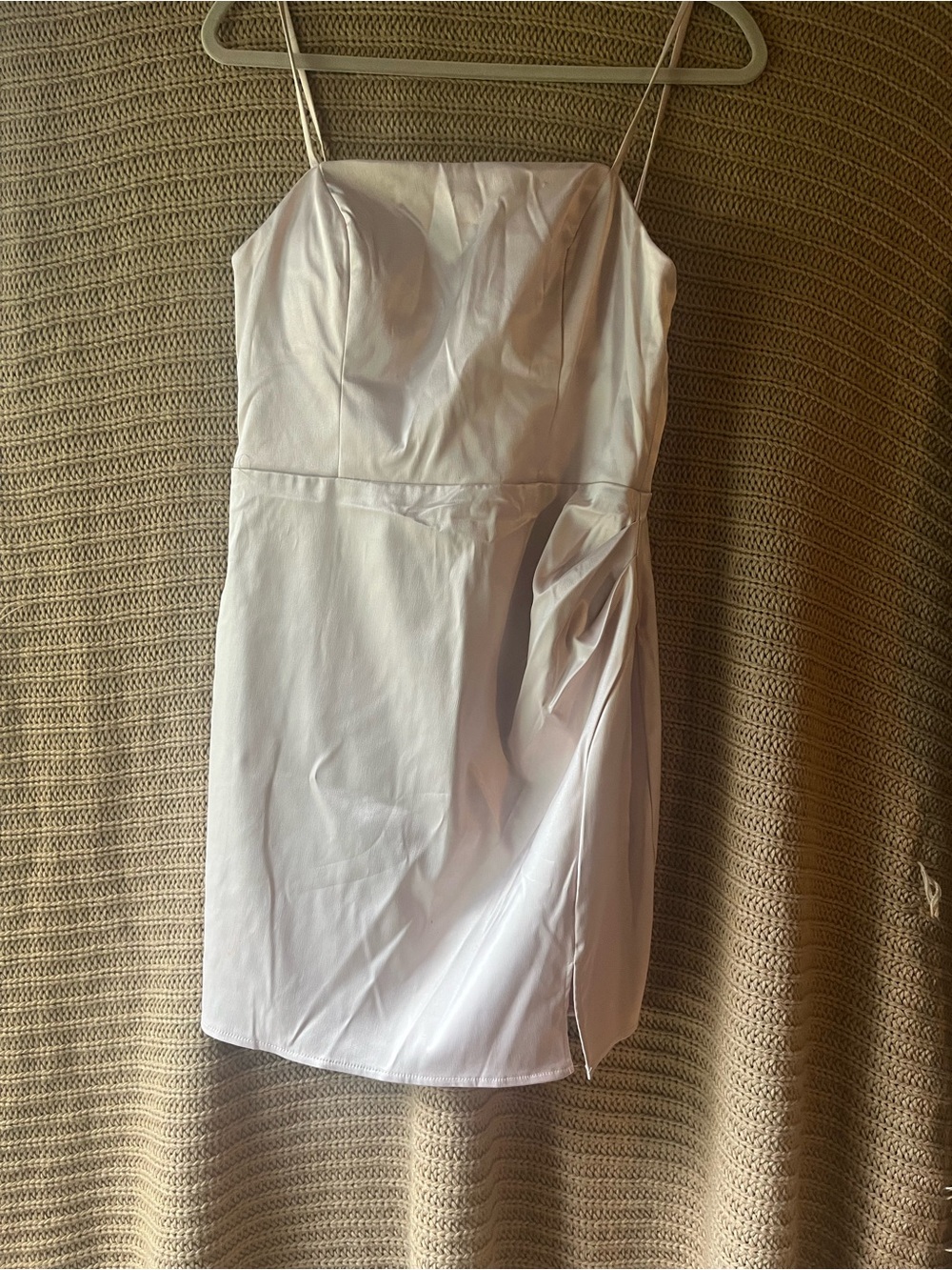 Crystal Doll White Spaghetti-Strap Mini Dress